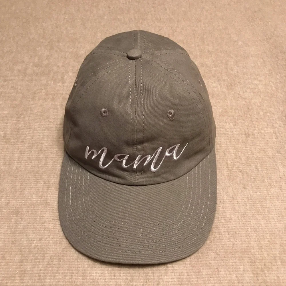 Mama Cap Hat classic 6 panel design w/ sweat-wicking support / adjustable close - Picture 4 of 16